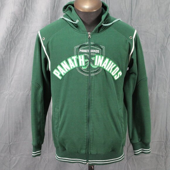 Soccer Hoodie - Panathinaikos FC Crested Logo - Men's Large - Picture 1 of 7